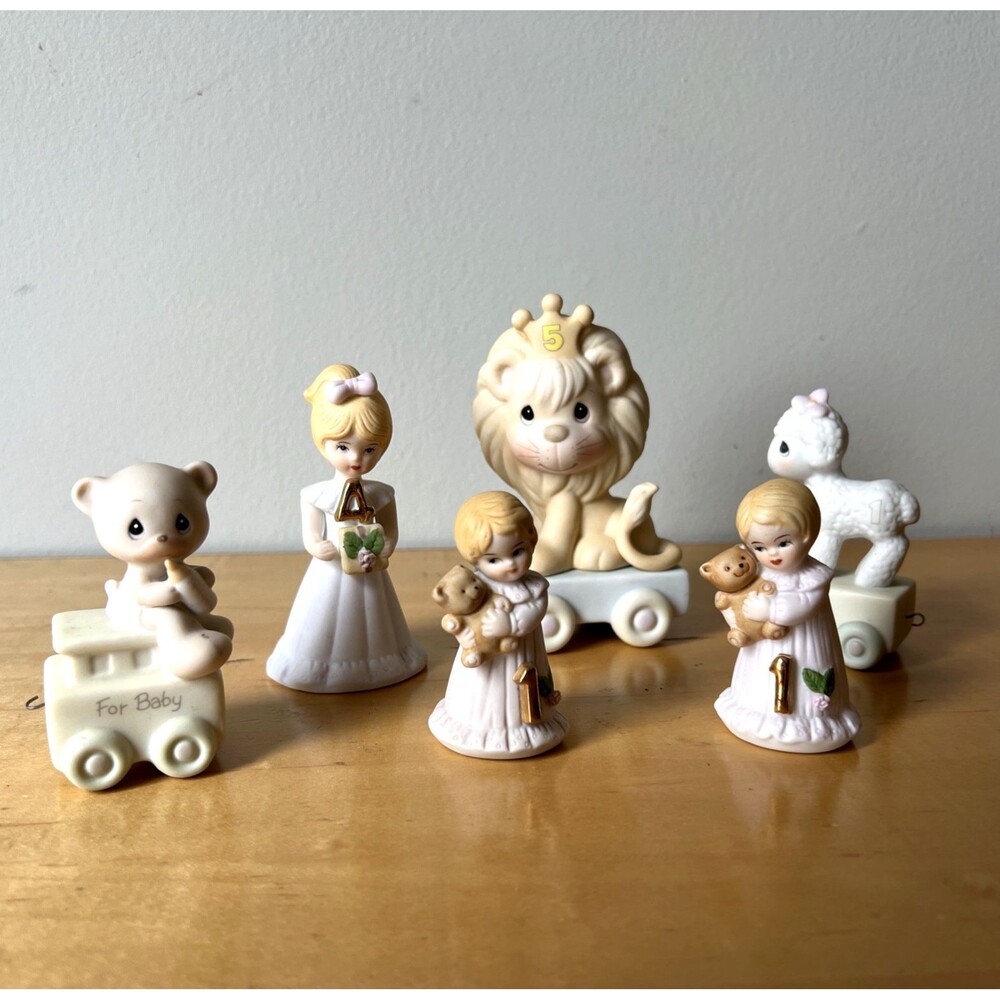 Precious Moments Birthday Train Figurines Incomplete 6 Piece